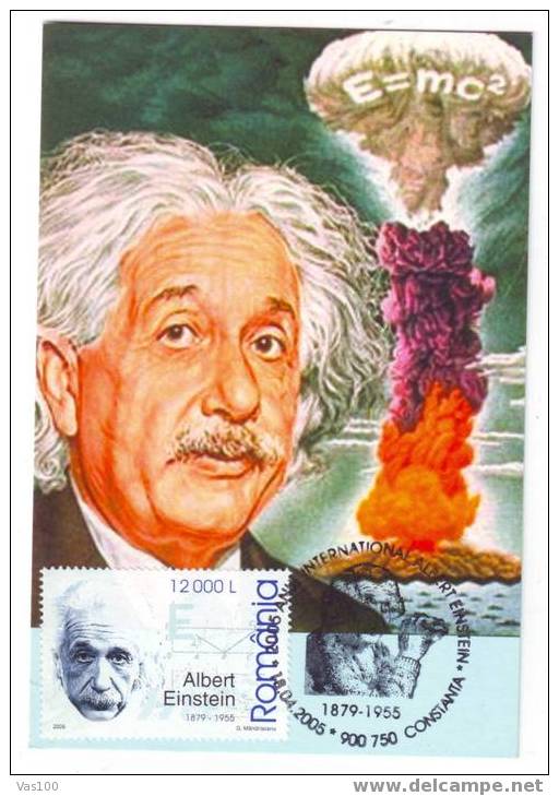 Maximum Card Nobel Prize News 2005  ALBERT EINSTEIN ,cancell Constanta. - Albert Einstein
