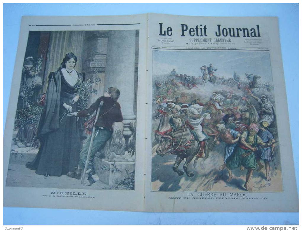 LE PETIT JOURNAL N° 0156  18/11//1893 GUERRE DU MAROC MORT DU Gal ESPAGNOL MARGALLO - Le Petit Journal