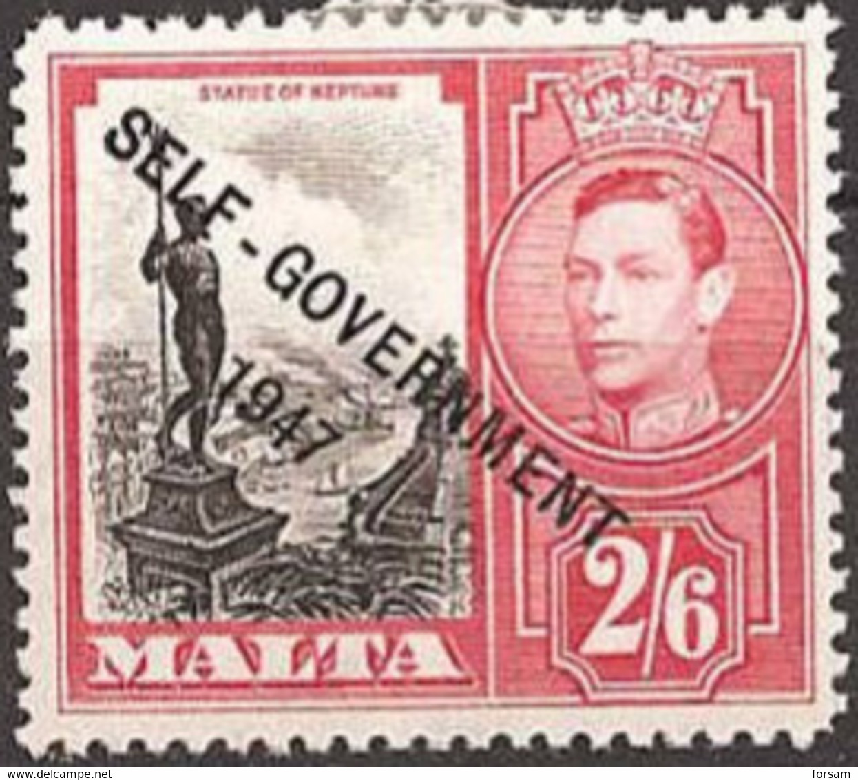 MALTA..1948..Michel # 211...MLH...MiCV - 16 Euro. - Malte (...-1964)