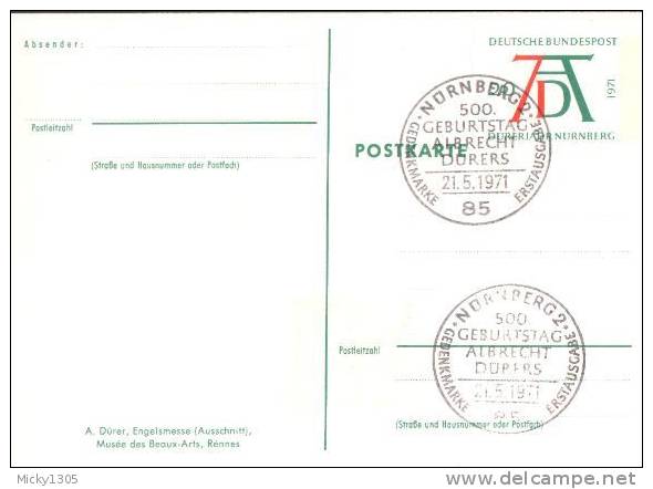 Germany - Postkarte FDC / Postcard FDC (u233) - Illustrated Postcards - Used