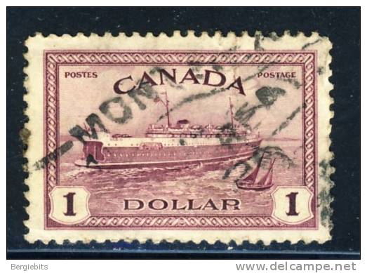 1946 Canada 1 Dollar Train Ferry Prince Edward Island VF Used - Used Stamps