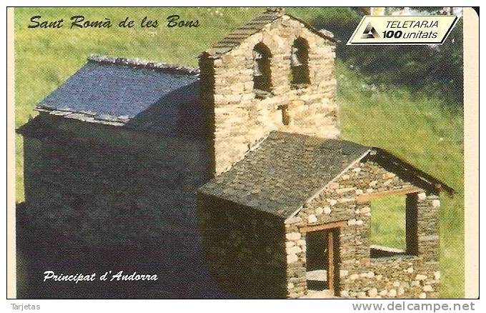 AND-075 TARJETA DE ANDORRA S. ROMA LES BONCS - Andorre