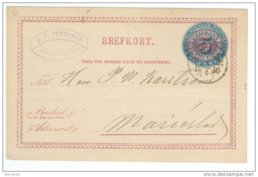 Entier Postal Oblitéré De 1886 - Postal Stationery