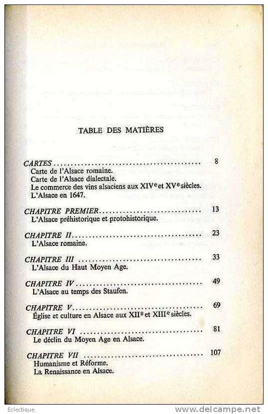 Histoire De L'Alsace, Par François- Georges DREYFUS, Ed. Hachette, 1979 - Alsace