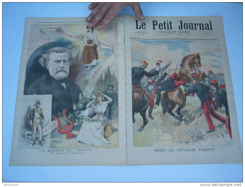 LE PETIT JOURNAL N° 0183 21/05/1894 MORT DU Gal FERRON A LYON + - Le Petit Journal