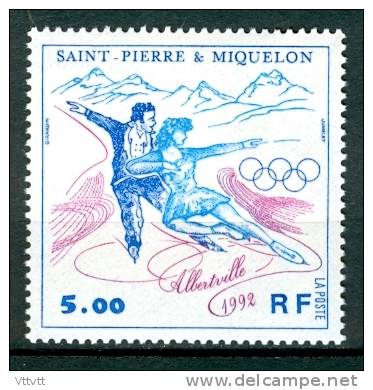 SAINT-PIERRE-ET-MIQUELON,     1992, N° 559** (Yvert Et Tellier), Jeux Olympiques (JO) D´hiver 1992, Albertville, Patinag - Unused Stamps