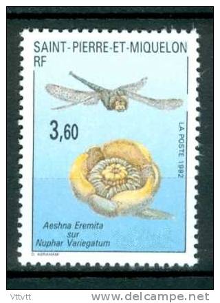 SAINT-PIERRE-ET-MIQUELON,   1992, N° 560** (Yvert Et Tellier),  Insecte, Fleurs, Nénuphar - Ungebraucht