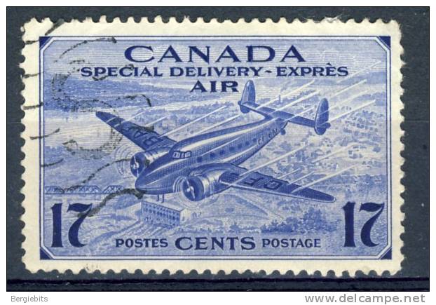 1942-43 Canada 17 Cents Airmail Special Delivery" Trans Canada Airplane VF Used - Airmail: Special Delivery