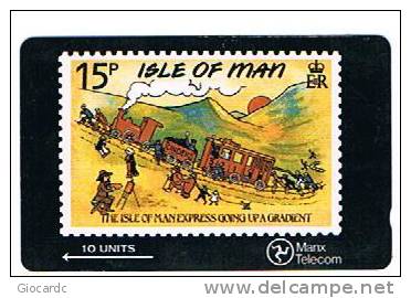 ISLE OF MAN - MANX TELECOM GPT - STAMPS SERIES (I.O.M. EXPRESS GOING UP A GRADIENT) CODE 6IOMA - USED (USATA) - RIF.7735 - Sellos & Monedas