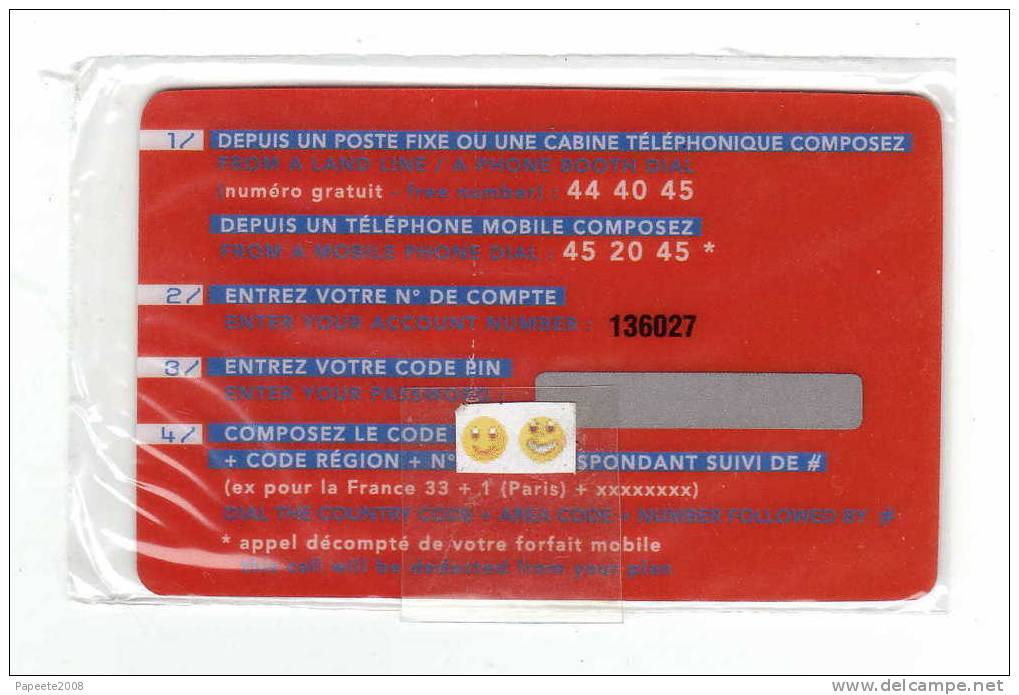 Polynésie / Tahiti - TOP CARD - Carte Prépayée / 500 FCFP - NSB - Polynésie Française