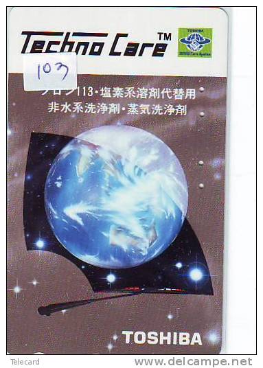 Télécarte Japon GLOBE (103) MAPPEMONDE * Telefonkarte Phonecard JAPAN * Erdkugel Globus - Espace