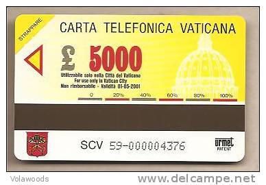 Vaticano - Scheda Telefonica Nuova Da £ 5000: 60° Dell'elezione Di Pio XII - Vatican