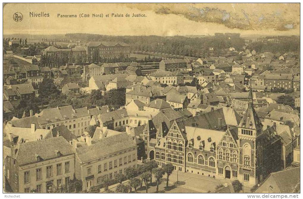 Nivelles - Panorama (Côté Nord) Et Palais De Justice - Nivelles