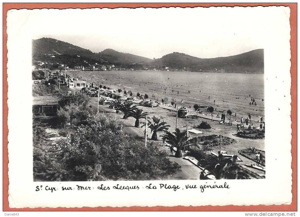 CPSM - VAR - SAINT CYR SUR MER - LES LECQUES - Vue Générale De La Plage - Collection Exclusive Frassati, Tabac St CYR - Saint-Cyr-sur-Mer