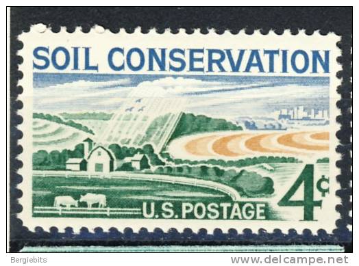 1959  United States 4 Cents " Soil Conservation Issue"  Stamp  VF MNH - Unused Stamps