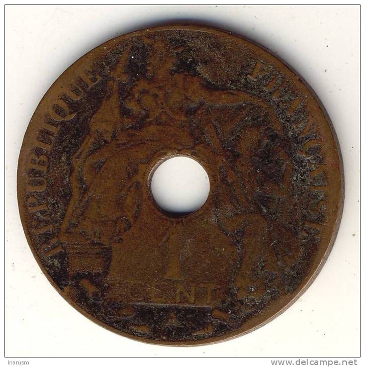INDOCHINE - INDOCHINA - 1 Cent 1909 - N4 - Andere & Zonder Classificatie