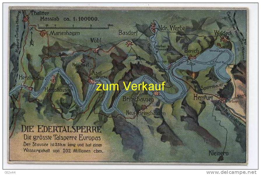 Die Edertalsperre, Die Grösste Talsperre Europas - Edersee (Waldeck)