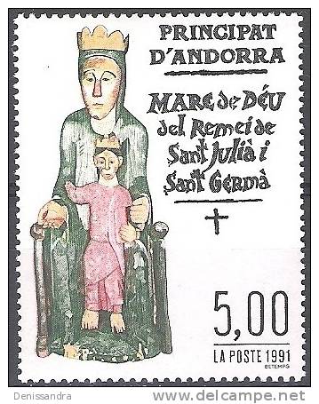 Andorre Français 1991 Michel 433 Neuf ** Cote (2008) 3.20 Euro La Vierge De Sant Julia I Sant Germa - Unused Stamps