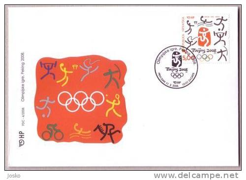 HALTEROPHILIE - Jeux Olympiques 2008. ( Croatie FDC ) Weightlifting  Weight Lifting Weight Lift Gewichtheben - Weightlifting