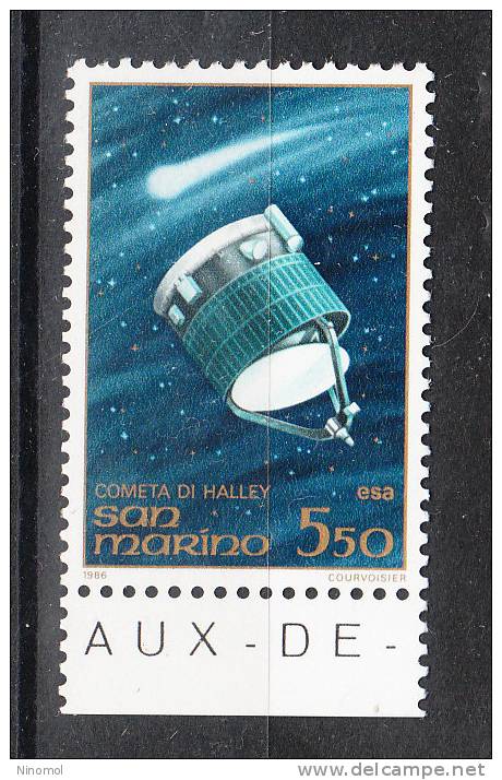 San Marino  -  1986.  Cometa Di Halley  E  Satellite.  MNH, Very Fine - Astronomy