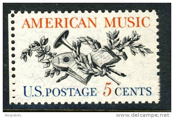 1964 United States 5 Cents " American Music Issue " VF MNH - Unused Stamps