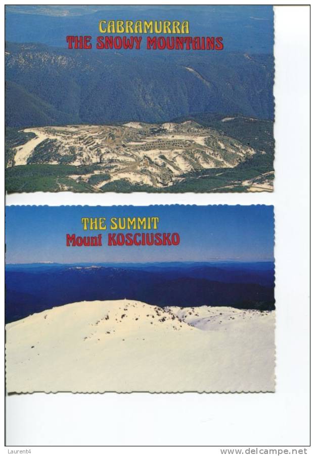 (0119) - 2 X Australian Mountain Postcard - Montagne Australie - Sonstige & Ohne Zuordnung