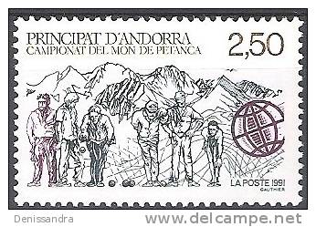 Andorre Français 1991 Michel 428 Neuf ** Cote (2008) 1.70 Euro Championnat Du Monde De Pétanque - Unused Stamps