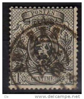 23Ab  Obl  Dc Anvers  Cob 17.5 - 1866-1867 Petit Lion