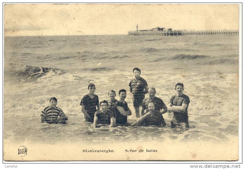 BLANKENBERGE-SCENE DE BAINS-BADERS-BAIGNEURS - Blankenberge