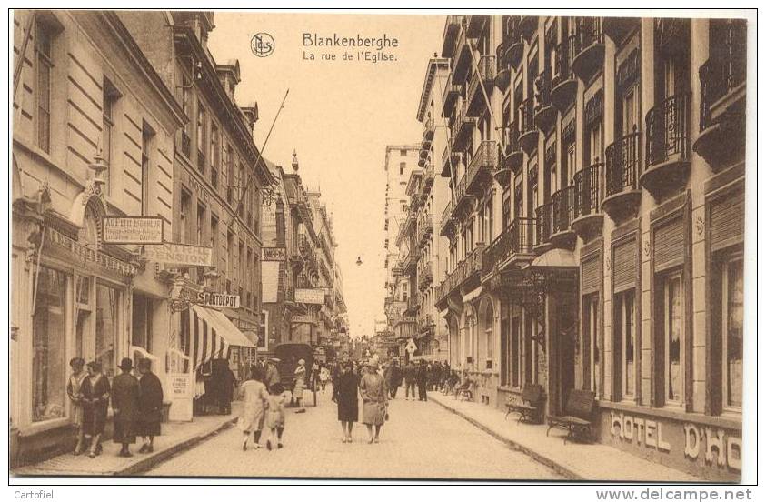 BLANKENBERGE-RUE DE L´EGLISE-PRACHTIGE ANIMATIE!!! - Blankenberge