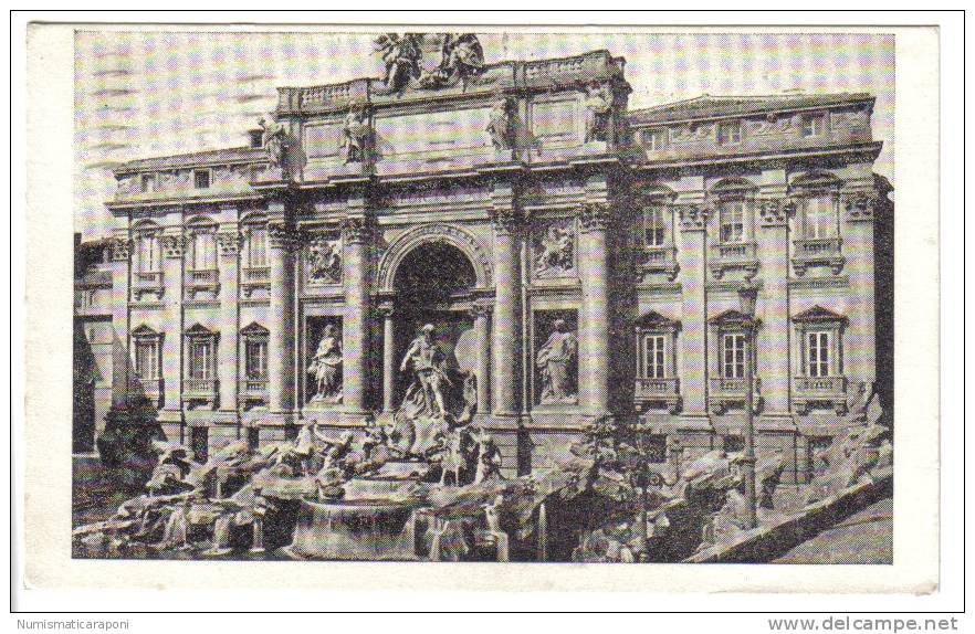 ROMA FONTANA DI TREVI  VIAGGIATA 1945  COD.C 495 - Fontana Di Trevi