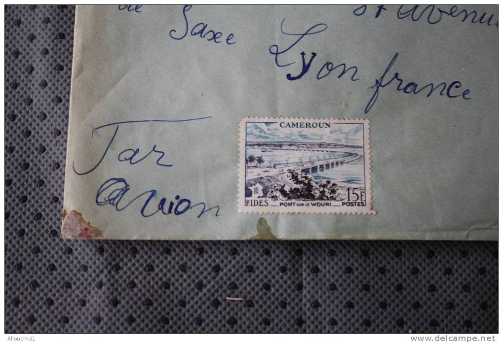 CAMEROUN EX COLONIE FRANCAISE MARCOPHILIE  ENVELOPPE LETTRE AVION AFF TIMBRE SEUL - Briefe U. Dokumente