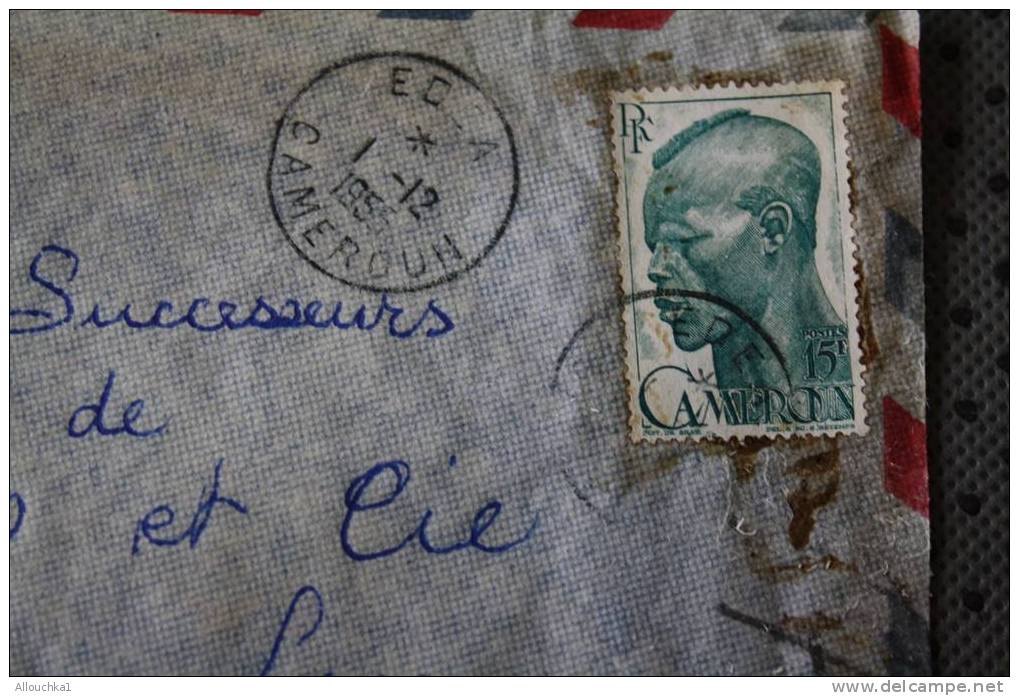 EDEA CAMEROUN EX COLONIE FRANCAISE MARCOPHILIE  ENVELOPPE LETTRE AVION AFF TIMBRE SEUL - Lettres & Documents