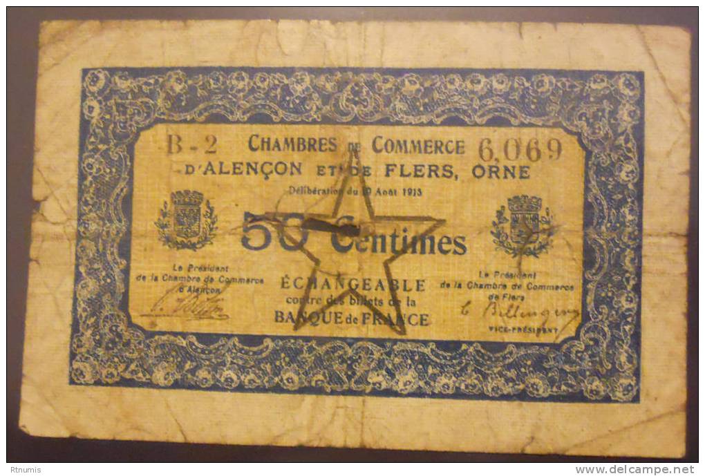 Alençon Et Flers 50 Centimes Pirot 31 TB - Handelskammer