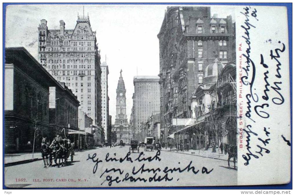 Philadelphia, Broad Street,1906, Nach Bremen,Schiffsstempel, - Philadelphia
