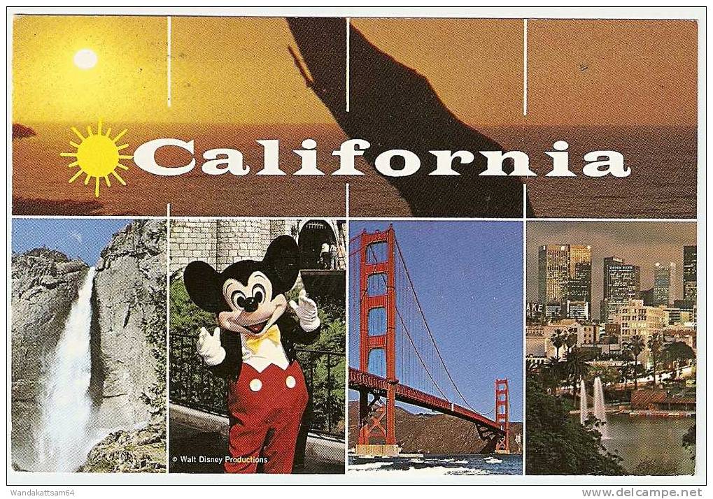 AK California 5 Bilder Big Sur Sunset At Monterey Mickey Mouse At Disneyland 13 APR 1988 PM ANAHEIM. CA  A B2G - Big Sur