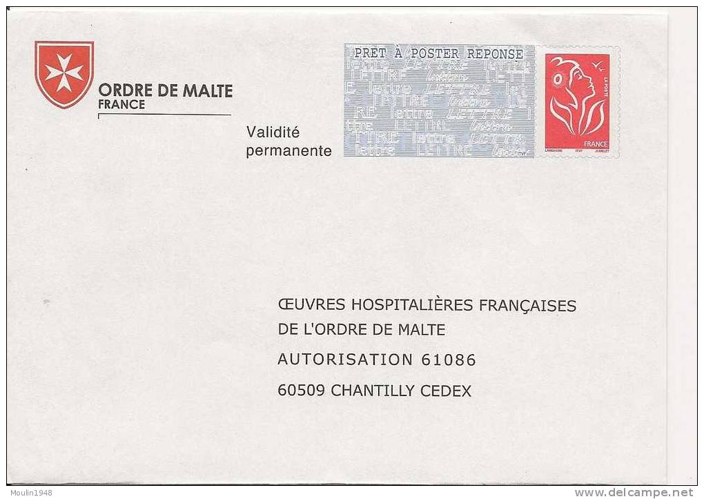 PAP Pret à Poster Reponse Marianne De Lamouche      Ordre De Malte N° 0508070 - Prêts-à-poster: Réponse /Lamouche