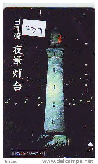 Telefonkarte Japan LEUCHTTURM (239) Télécarte Japon PHARE * VUURTOREN LIGHTHOUSE LEUCHTTURM FARO FAROL Phonecard - Leuchttürme