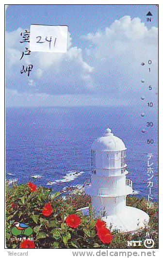 Telefonkarte Japan LEUCHTTURM (241) Télécarte Japon PHARE * VUURTOREN LIGHTHOUSE LEUCHTTURM FARO FAROL Phonecard - Leuchttürme