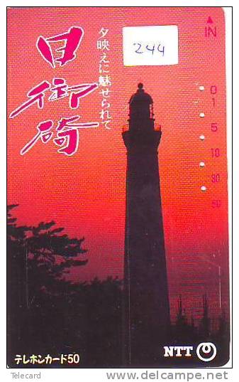 Telefonkarte Japan LEUCHTTURM (244) Télécarte Japon PHARE * VUURTOREN LIGHTHOUSE LEUCHTTURM FARO FAROL Phonecard - Phares