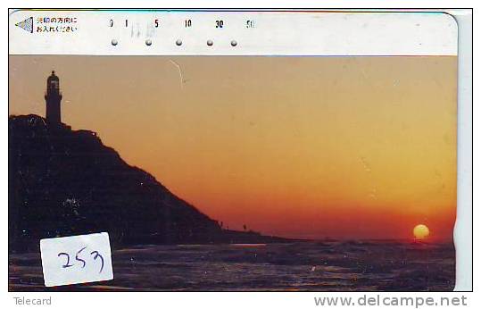 Telefonkarte Japan LEUCHTTURM (253) Télécarte Japon PHARE * VUURTOREN LIGHTHOUSE LEUCHTTURM FARO FAROL Phonecard - Lighthouses