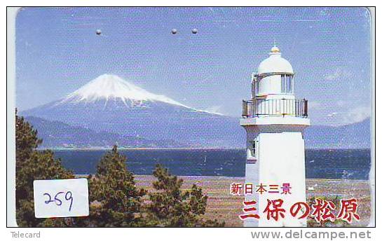 Telefonkarte Japan LEUCHTTURM (259) Télécarte Japon PHARE * VUURTOREN LIGHTHOUSE LEUCHTTURM FARO FAROL Phonecard - Fari