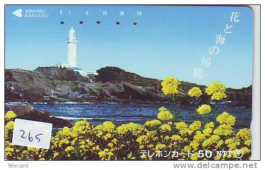 Telefonkarte Japan LEUCHTTURM (265) Télécarte Japon PHARE * VUURTOREN LIGHTHOUSE LEUCHTTURM FARO FAROL Phonecard - Leuchttürme