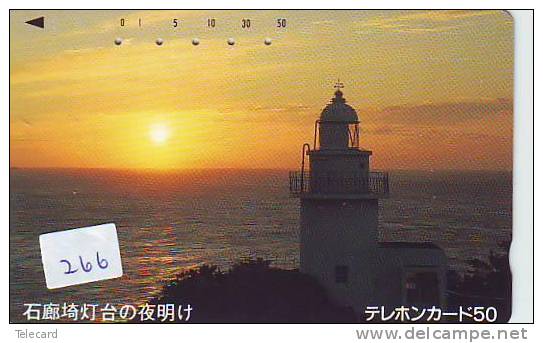Telefonkarte Japan LEUCHTTURM (266) Télécarte Japon PHARE * VUURTOREN LIGHTHOUSE LEUCHTTURM FARO FAROL Phonecard - Leuchttürme