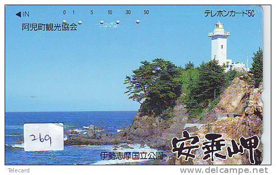 Telefonkarte Japan LEUCHTTURM (269) Télécarte Japon PHARE * VUURTOREN LIGHTHOUSE LEUCHTTURM FARO FAROL Phonecard - Leuchttürme