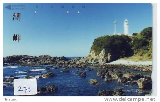 Telefonkarte Japan LEUCHTTURM (270) Télécarte Japon PHARE * VUURTOREN LIGHTHOUSE LEUCHTTURM FARO FAROL Phonecard - Lighthouses