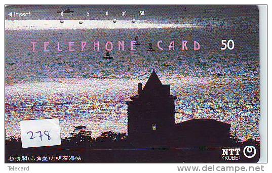 Telefonkarte Japan LEUCHTTURM (278) Télécarte Japon PHARE * VUURTOREN LIGHTHOUSE LEUCHTTURM FARO FAROL Phonecard - Fari