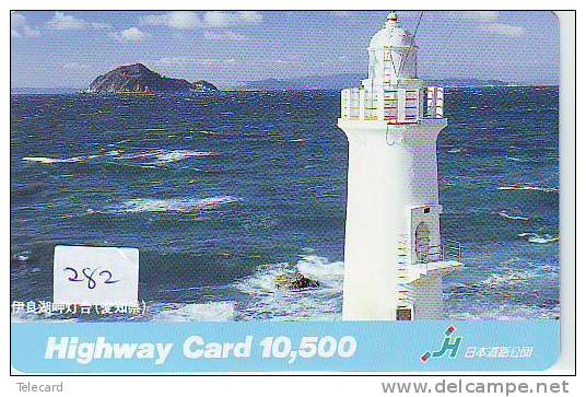 Telefonkarte Japan LEUCHTTURM (282) Télécarte Japon PHARE * VUURTOREN LIGHTHOUSE LEUCHTTURM FARO FAROL Phonecard - Leuchttürme