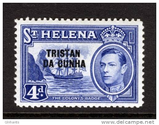 TRISTAN DA CUNHA - 1952 KGVI 4d DEFINITIVE FINE MNH ** - Sint-Helena