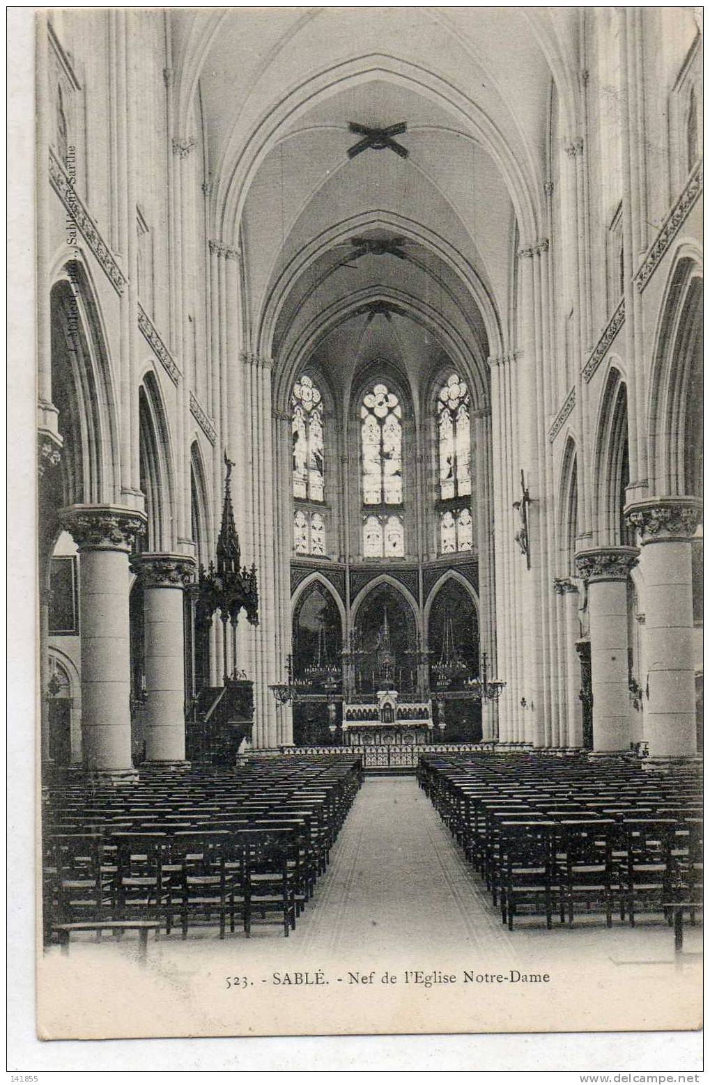 72 SABLE   Nef De L église Notre Dame Ref 025 - Sable Sur Sarthe